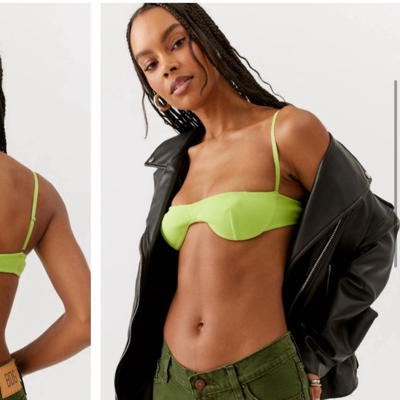 Urban Outfitters Other - NWT {Urban Outfitters} Out From Under | That Girl Ribbed Bra | Lime/Vert~ Large